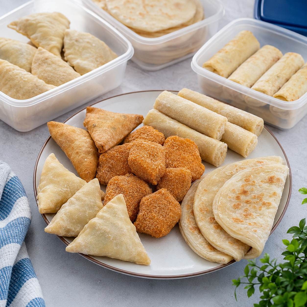 Bangladesh Frozen Food Combo – Samosa, Singara, Rolls and Paratha